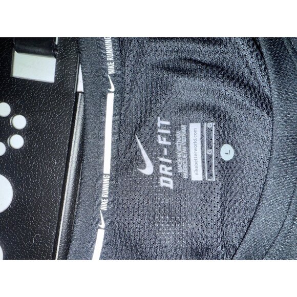 Nike Womens Black Dri-Fit Running T-Shirt Size L - Picture 9 of 11